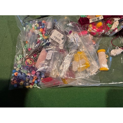 153 - Crafting kit, collection of beadwork craft supplies.

This lot is available for in-house shipping