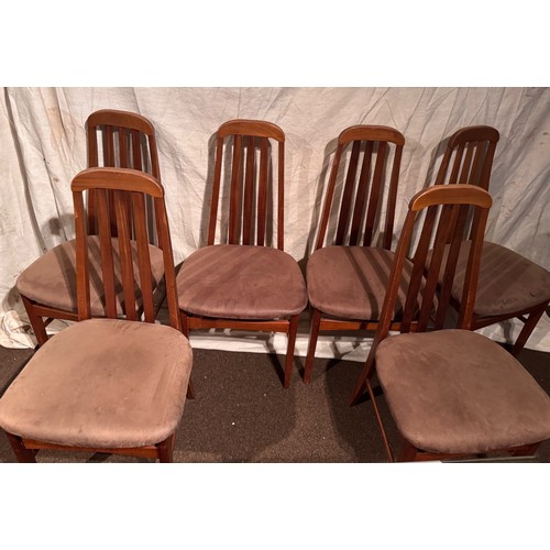 165 - Furniture, mid century modern teak dinning chairs, set of six, by Jentique.

This lot is collection ... 