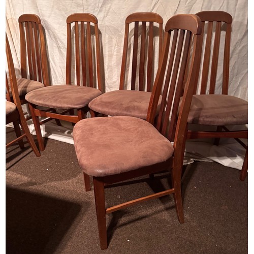 165 - Furniture, mid century modern teak dinning chairs, set of six, by Jentique.

This lot is collection ... 