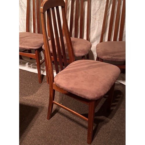 165 - Furniture, mid century modern teak dinning chairs, set of six, by Jentique.

This lot is collection ... 