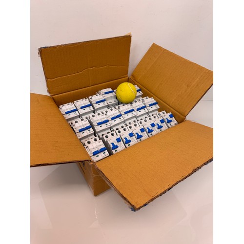 598 - Electrical components a boxed collection of circuit breakers. C2/2 C6/2 C10/2

This lot is available... 