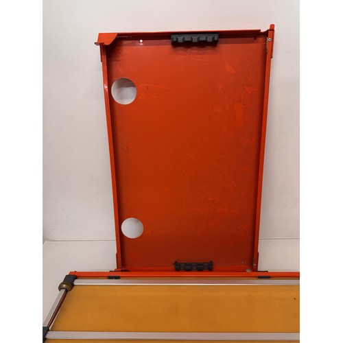 601 - Workshop tools and equipment, a mounting frame for soldering, on Orange powder coated jig, for elect... 