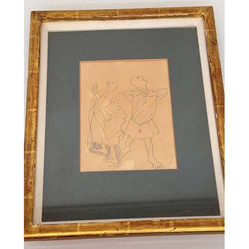 1 - C20th Art, painting, British Artists, Stanley Spencer pencil drawing, with Mercury Gallery label to ... 