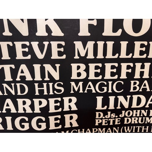 2 - Pop Music memorabilia, Concert Poster, Pink Floyd headline act at Knebworth Park 1975. 103 cm x 79 c... 