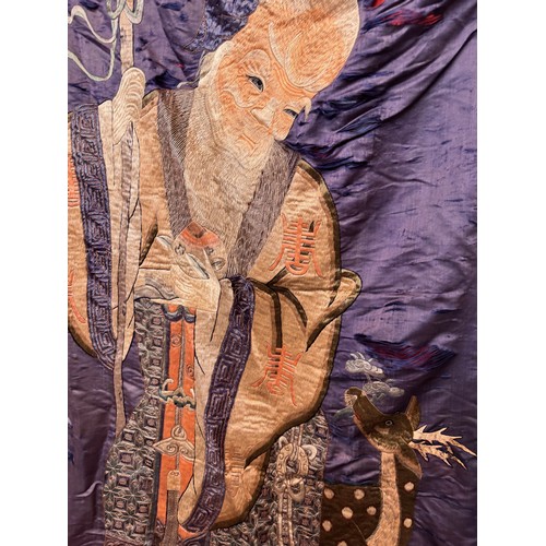 25 - Oriental wall hanging, 77 cm x 110 cm.

This lot is available for in-house shipping