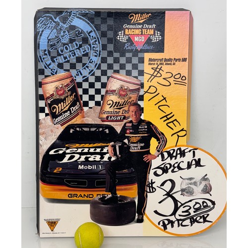 189 - Breweryana, automobile racing USA Beers, point of sale advertising for Coors. 47 cm x 53.5 cm.

This... 