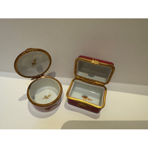 320 - Two Limoges Porcelain Jewellery Boxes