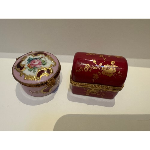 320 - Two Limoges Porcelain Jewellery Boxes