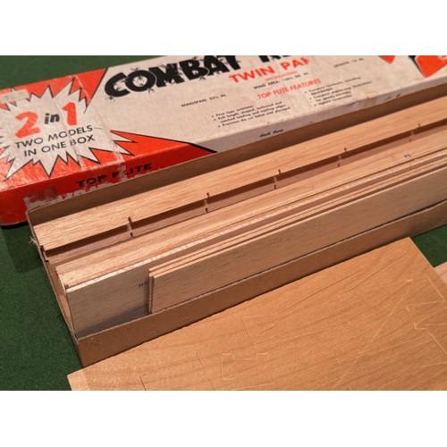 324 - Balsa wood model aircraft, Combat Kittens kits boxed. 54.5 cm x 11 cm x 3.5 cm.

This lot is availab... 