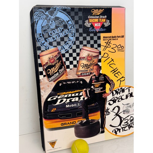 328 - Breweryana, automobile racing USA Beers, point of sale advertising for Coors. 47 cm x 53.5 cm.

This... 