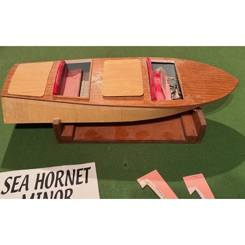 332 - Toys and models, a scratch built wooden motor launch 53 cm long.

This lot is available for in-house... 