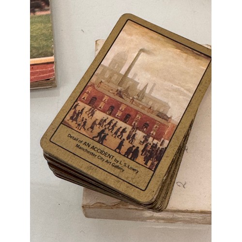 342 - Motoring and sporting ephemera, playing card with a Lowry painting, Shell Oil album of 3D wildlife c... 