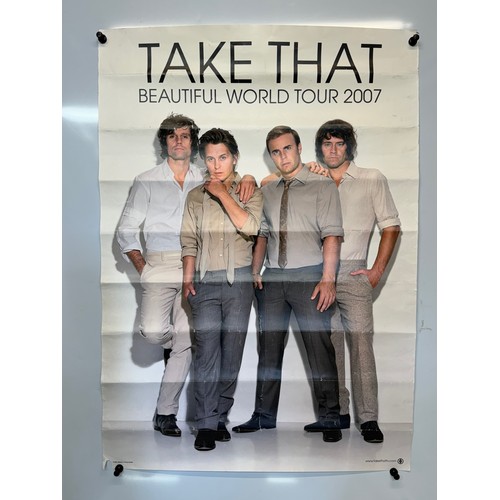 393 - Pop music ephemera, a Take That World Tour poster, 92 cm x 60 cm.

This lot is available for in-hous... 