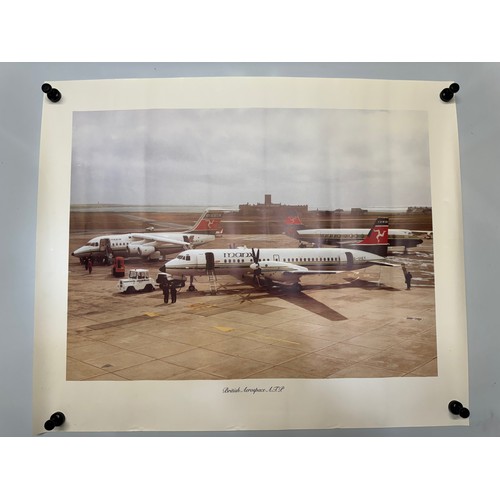 396 - Aviation ephemera, A Bag of British Aerospace ephemera, posters and stickers and a brochure.

This l... 