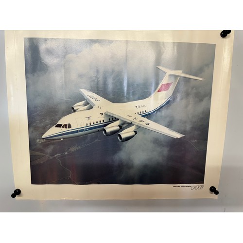 396 - Aviation ephemera, A Bag of British Aerospace ephemera, posters and stickers and a brochure.

This l... 