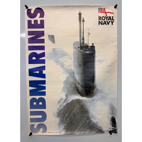 397 - Royal Navy recruitment poster for submarines, 84 cm x 60 cm

This lot is available for in-house ship... 