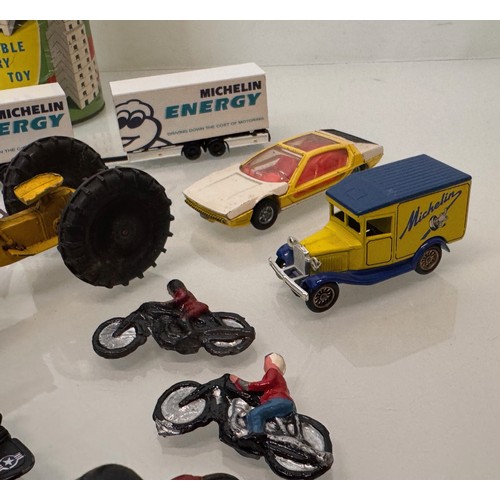 294 - Diecast toys Budgie, Corgi, Dinky, Matchbox,  also a Merit construction toy and cast lead motorcycle... 