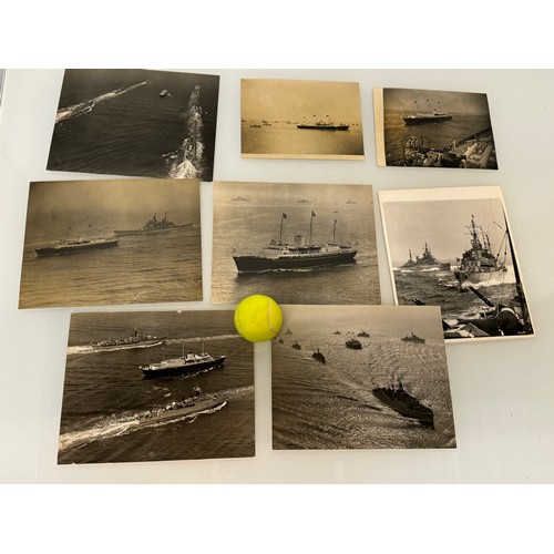 356 - Maritime, Royal ephemera, a collection of large Press photographs of HMS Britannia at work.

This lo... 