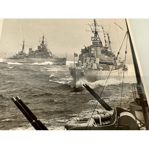 356 - Maritime, Royal ephemera, a collection of large Press photographs of HMS Britannia at work.

This lo... 