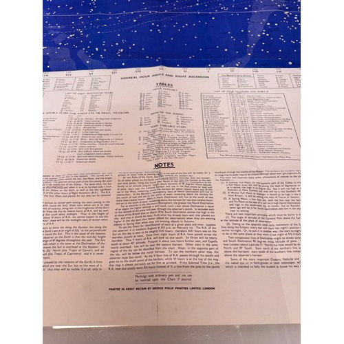 7 - Ephemera, educational poster, a vintage Phillips chart of the Stars, 116 cm x 93 cm.

This lot is av... 