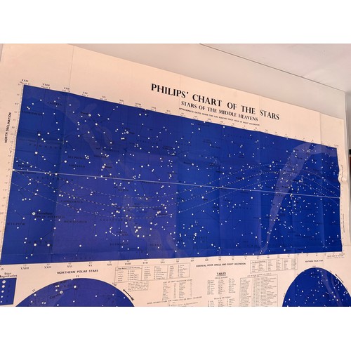 7 - Ephemera, educational poster, a vintage Phillips chart of the Stars, 116 cm x 93 cm.

This lot is av... 