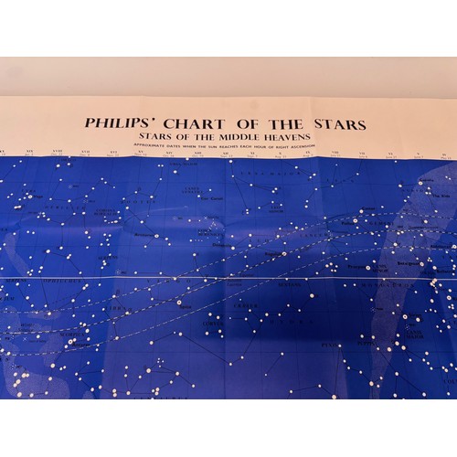 7 - Ephemera, educational poster, a vintage Phillips chart of the Stars, 116 cm x 93 cm.

This lot is av... 