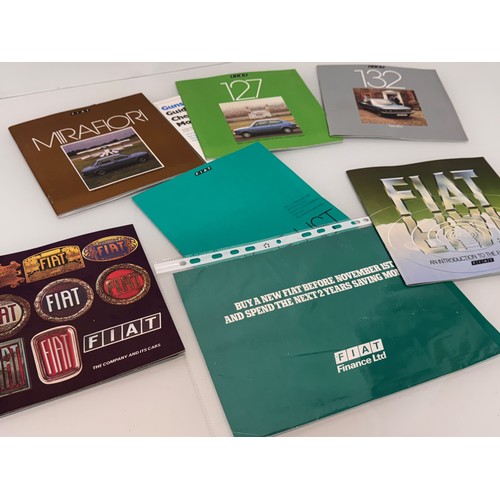 20 - Automobilia, a collection of Fiat motor company sales brochures.

This lot is available for in-house... 