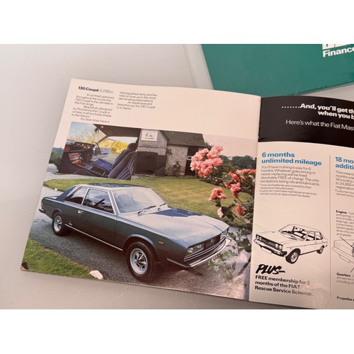 20 - Automobilia, a collection of Fiat motor company sales brochures.

This lot is available for in-house... 