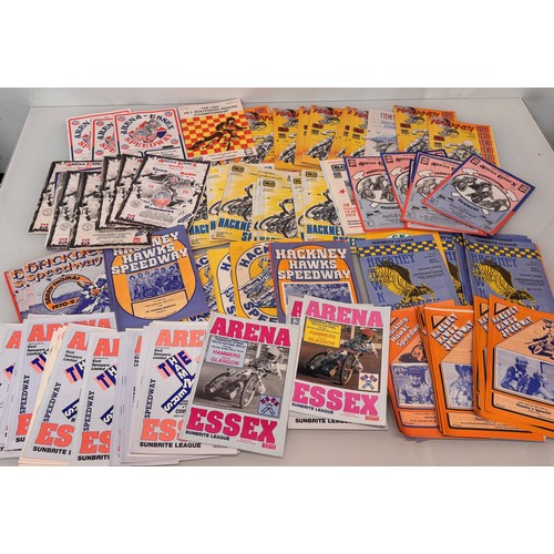 52 - A collection of Speedway programmes, Hackney West Ham and Essex Arena etc. and Speedway Express maga... 