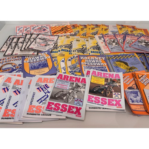 52 - A collection of Speedway programmes, Hackney West Ham and Essex Arena etc. and Speedway Express maga... 