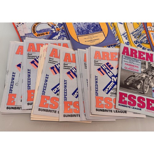 52 - A collection of Speedway programmes, Hackney West Ham and Essex Arena etc. and Speedway Express maga... 