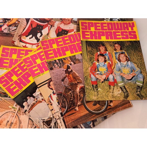 52 - A collection of Speedway programmes, Hackney West Ham and Essex Arena etc. and Speedway Express maga... 