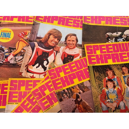 52 - A collection of Speedway programmes, Hackney West Ham and Essex Arena etc. and Speedway Express maga... 