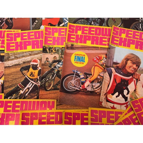 52 - A collection of Speedway programmes, Hackney West Ham and Essex Arena etc. and Speedway Express maga... 