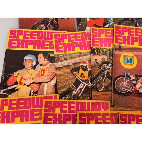 52 - A collection of Speedway programmes, Hackney West Ham and Essex Arena etc. and Speedway Express maga... 