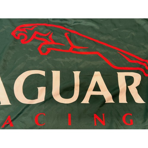 55 - Automobilia, motor racing flag for Jaguar racing cars, 130 cm x 95 cm.

This lot is available for in... 