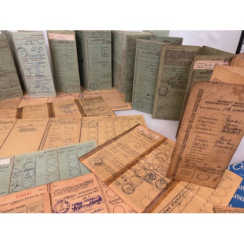 61 - Automobilia, a good quantity of vintage vehicle registration documents.

This lot is available for i... 