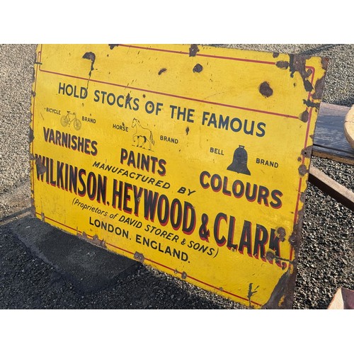 70 - A rare Enamelled advertising sign for London based paint makers Wilkinson Heywood and Clarke the com... 