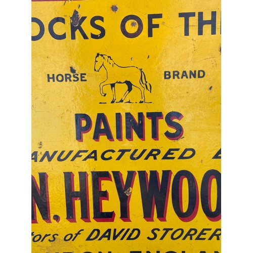 70 - A rare Enamelled advertising sign for London based paint makers Wilkinson Heywood and Clarke the com... 