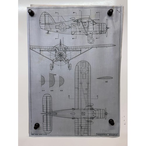 451 - Military aircraft 2 plans for a Norduyn Norseman, 40 cm x 28 cm. Part of a large collection of print... 