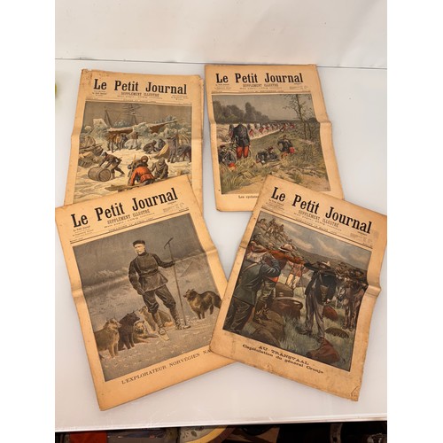 95 - Epemera, four Victorian editions of Le Petit Journal illustrated newspaper from 1894 1896 1897 and 1... 