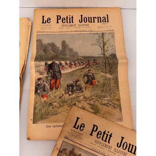 95 - Epemera, four Victorian editions of Le Petit Journal illustrated newspaper from 1894 1896 1897 and 1... 