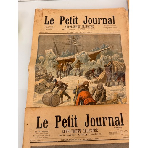 95 - Epemera, four Victorian editions of Le Petit Journal illustrated newspaper from 1894 1896 1897 and 1... 