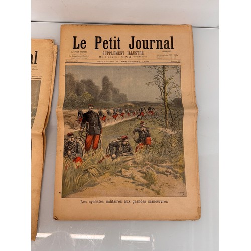 95 - Epemera, four Victorian editions of Le Petit Journal illustrated newspaper from 1894 1896 1897 and 1... 