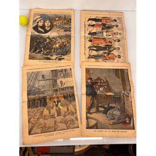 95 - Epemera, four Victorian editions of Le Petit Journal illustrated newspaper from 1894 1896 1897 and 1... 