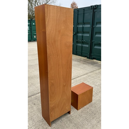 69 - Danish mid century furniture, teak shelving unit with additional top extension unit. 45 cm wide x 29... 