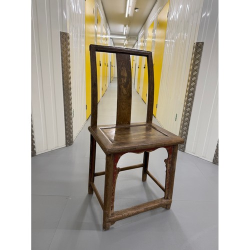 5 - Chinese furniture, a mid C19th century lamp hangers chair.

This lot is available for in-house shipp... 