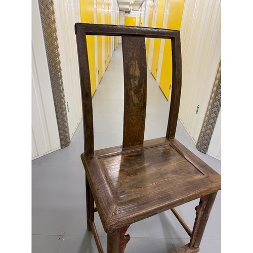 5 - Chinese furniture, a mid C19th century lamp hangers chair.

This lot is available for in-house shipp... 