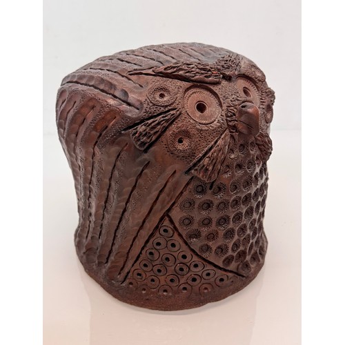 8 - Large terracotta Mid Century studio pottery study of an owl 23 cm tall.

This lot is available for i... 