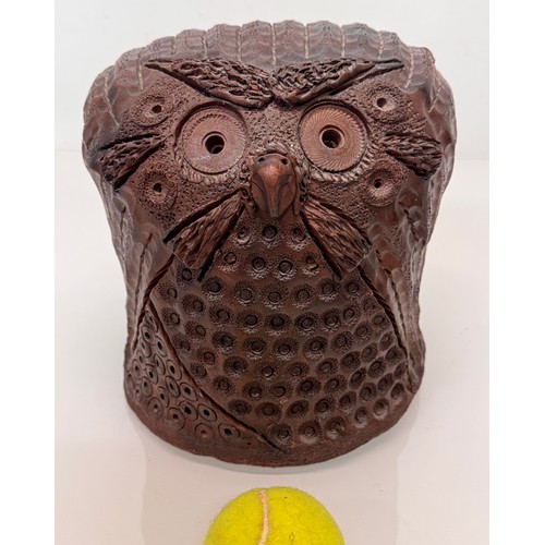 8 - Large terracotta Mid Century studio pottery study of an owl 23 cm tall.

This lot is available for i... 